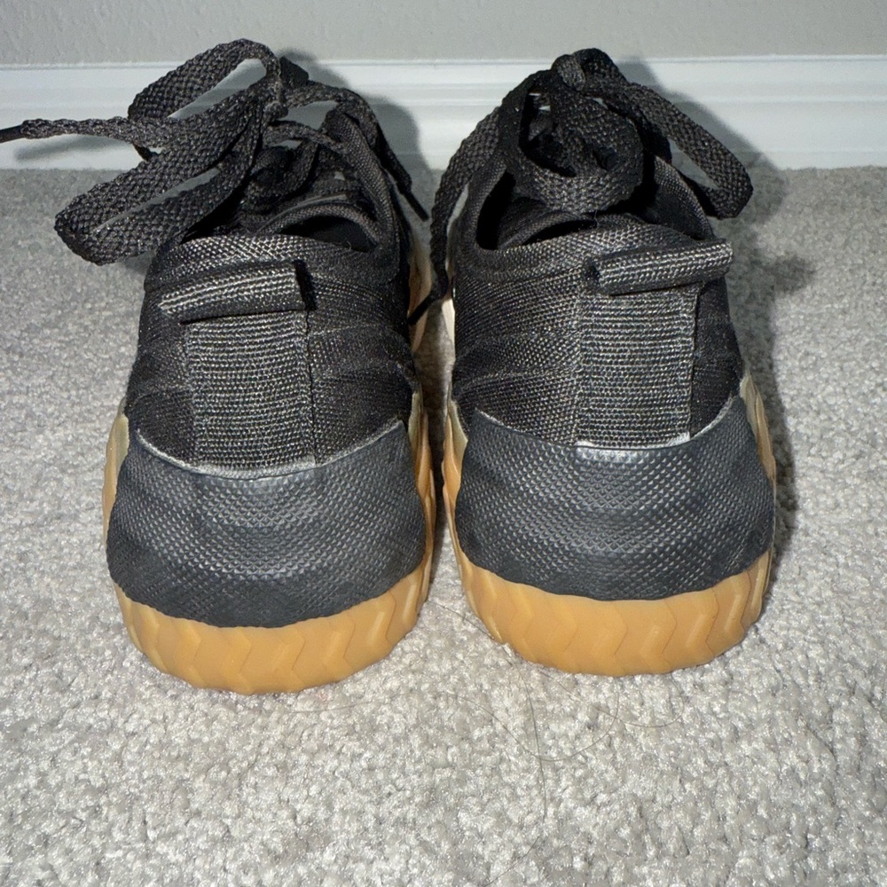 Zara Black Canvas Platform Sneakers 7 - Picture 3 of 9